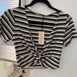 Gab & Kate Striped Crop Top